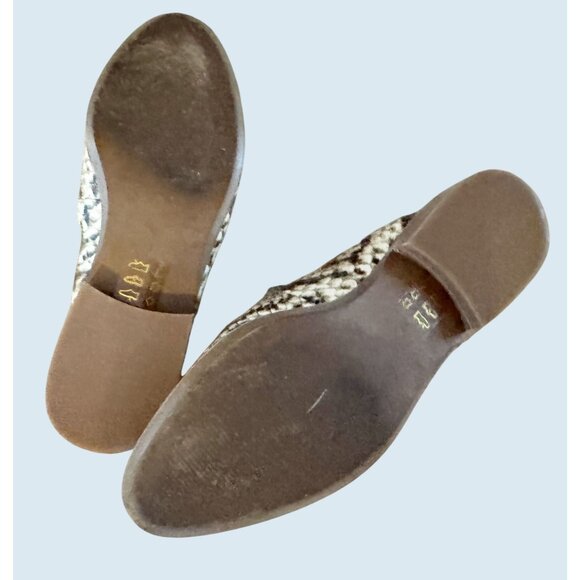 MADEWELL Frances Textured Snakeskin Printed Loafer Mules Sz 7 - Picture 7 of 7